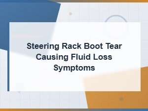 How a Torn Steering Rack Boot Causes Fluid Loss