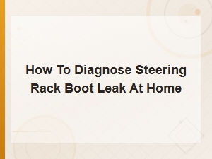 Diagnose Steering Rack Boot Leak at Home: Step-by-Step Guide